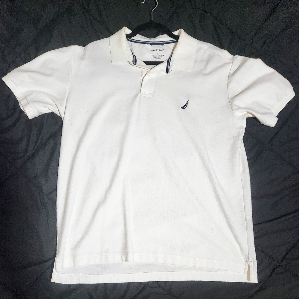 Nautica Polo Style Shirt - Size Large- Color White